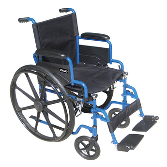 Drive Blue Streak Wheelchair 18" Flip Back Desk Arms Swing Away Footrest