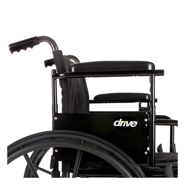 Drive Cruiser X4 Wheelchair 18" Flip Back, Adjustable Height, Detachable Desk Arms Elevating Leg Rests CX418ADDA-ELR