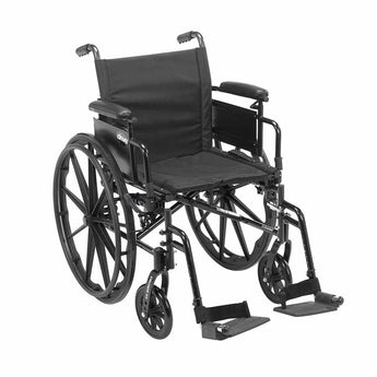 Drive Cruiser X4 Wheelchair 18" Flip Back, Adjustable Height, Detachable Desk Arms Elevating Leg Rests CX418ADDA-ELR