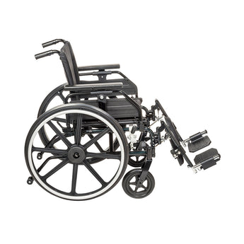 Drive Viper Plus GT Wheelchair 18" Flip Back, Adjustable Height Universal Armrests Elevating Leg Rests PLA418FBUARAD-ELR