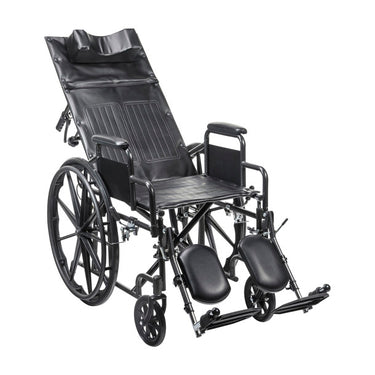 Silver Sport Recliner with Vinyl Upholstery