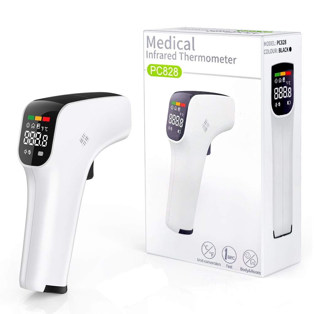 Indigi Non Invasive Digital IR Thermometer Gun for Adults, Children, Babies  - Instant Readout - Single Button measurement