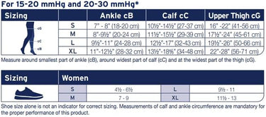 JOBST ACTIVA Sheer 20-30 mmHg Compression Socks Thigh High Closed Toe