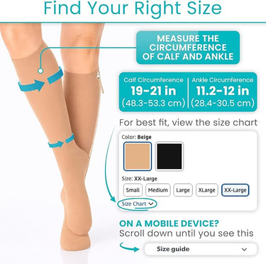 Vive Zippered Compression Stockings