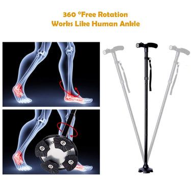 Ohuhu Folding Walking Cane with LED Light