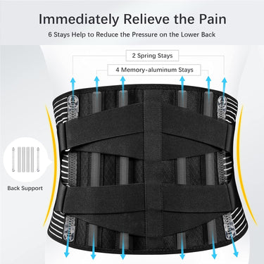 FREETOO Back Braces for Lower Back Pain Relief