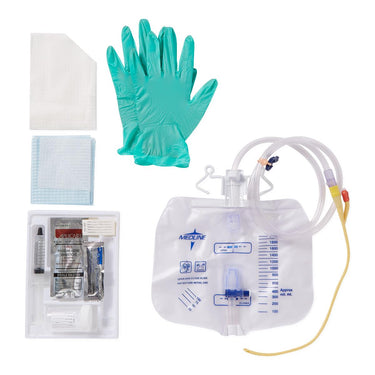 Medline Silicone-Elastomer Latex 2-Layer Foley Catheter Tray / Drain Bag