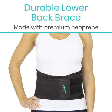 Vive Lower Back Brace - Back Support Belt for Injury Recovery and Prevention