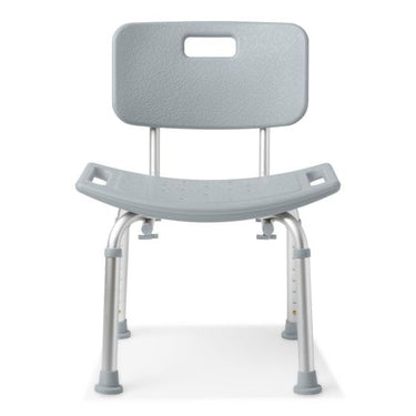 Medline Aluminum Bath Bench with Back 400lb Cap 1Ct