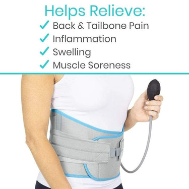 Vive Compression Back Ice Wrap With Arctic Flex Gel Packs