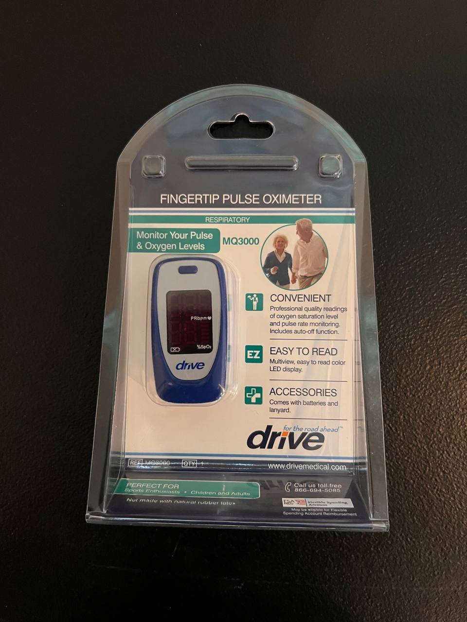Drive Finger O2 Sensor Drive Medical Fingertip Pulse Oximeter MQ3000 – MODERN DME